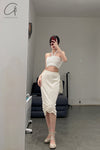 SWAYING/KNIT Pleated Skirt SW22SSB06 White